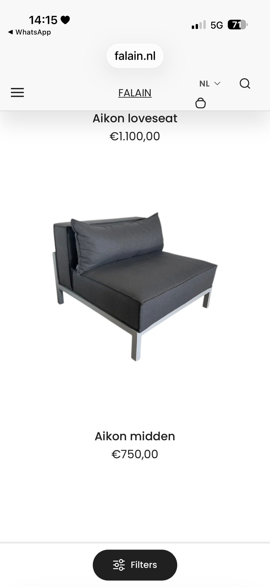 Foto 7 van Falain Aikon loungeset – modulair – zeer nette staat
