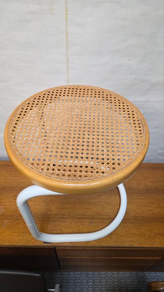 vintage krukje/metaal en webbing zit, Ophalen