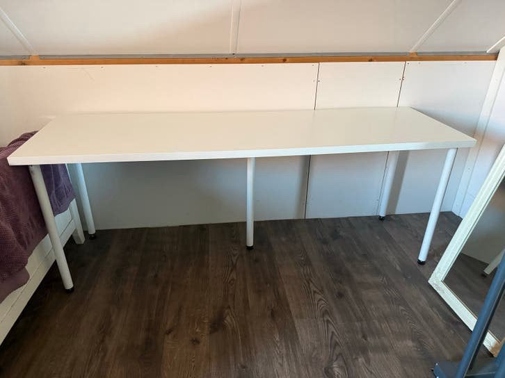 IKEA LINNMON / ADILS Tafel - Wit (200x60 cm), Ophalen, Kunststof, Gebruikt, 50 tot 100 cm