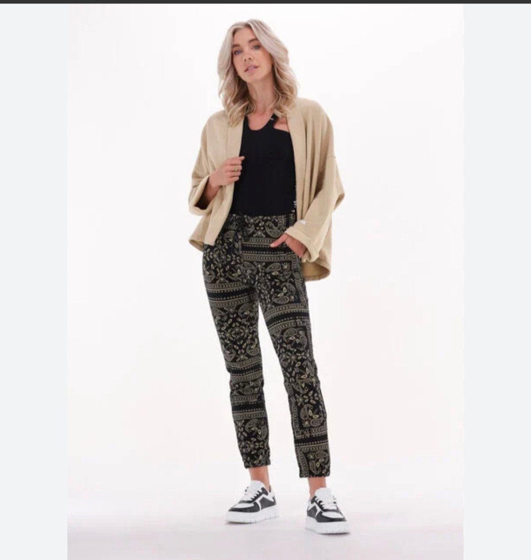 10 Days jogger Paisley mt M evt met wrapper, Kleding | Dames, Ophalen of Verzenden, Zo goed als nieuw, Zwart, Lang