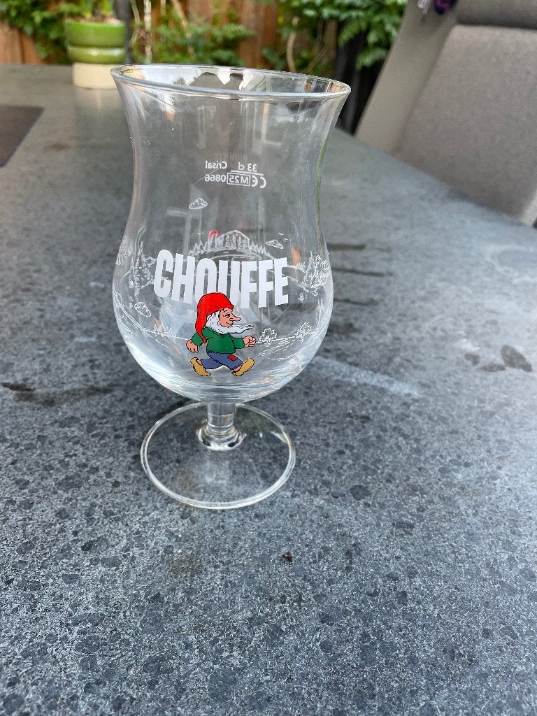 La Chouffe tulpglas 33cl, Ophalen of Verzenden, Nieuw, Glas of Glazen, Overige merken