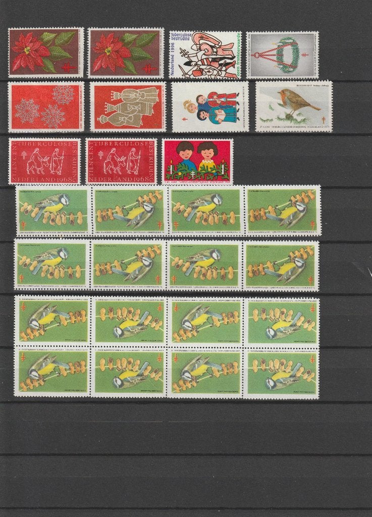 Groot kavel Tuberculose bestrijding zegels. 5 Scans., Postzegels en Munten, Verzenden, Na 1940, Postfris