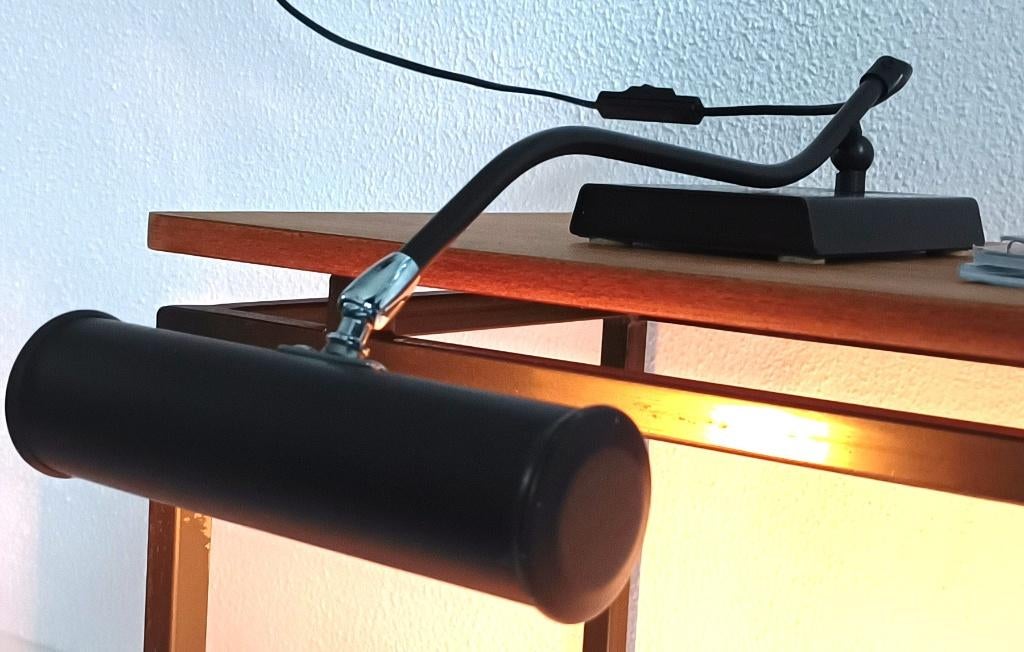 piano lamp- tafellamp - leeslamp - notarislamp (Orig.bruin ), Huis en Inrichting, Lampen | Tafellampen, Ophalen, Gebruikt, Overige materialen