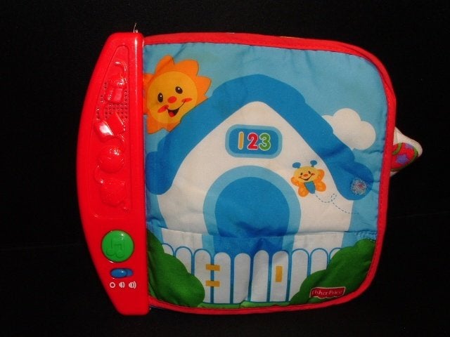 FISHER PRICE 1 2 3 KNUFFEL BOEKJE GLADDE STOF BONT, Kinderen en Baby's, Ophalen of Verzenden, Nieuw, Overige typen