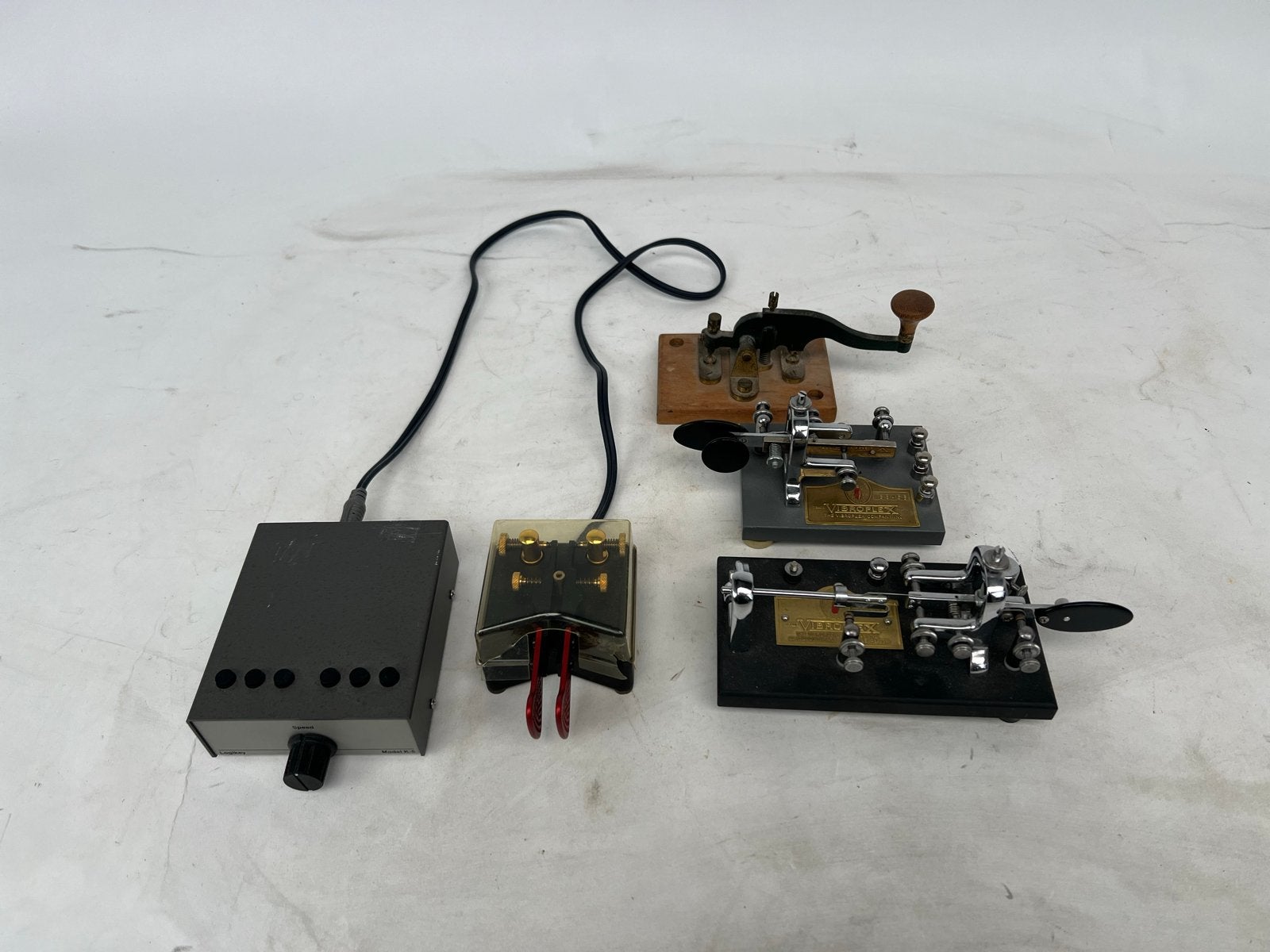 Groot lot vintage morse code apparaten, Telecommunicatie, Ophalen of Verzenden, Gebruikt, Zender en Ontvanger
