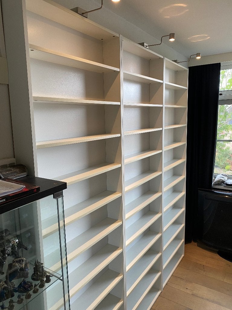 DVD/Blu-Ray wandmeubels met verlichting, Huis en Inrichting, Ophalen, Met plank(en), Gebruikt, 200 cm of meer