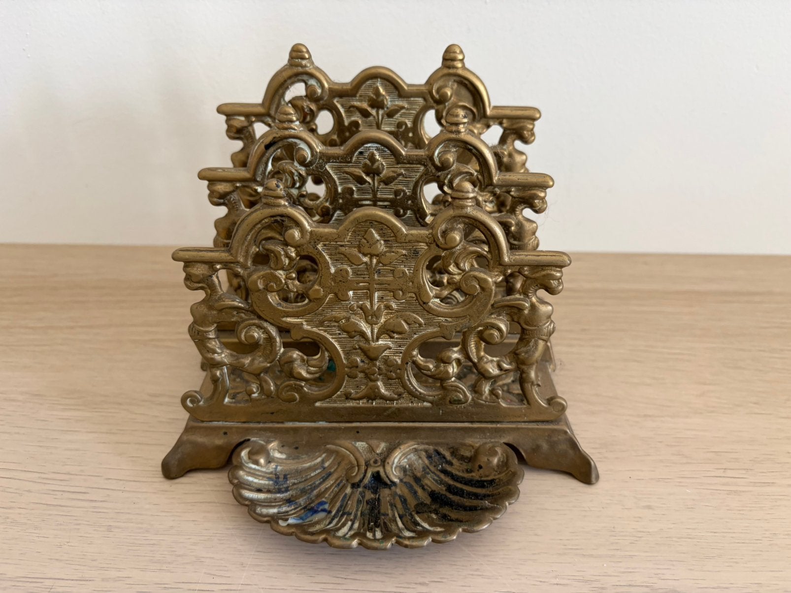 Vintage koperen brievenhouder, Ophalen of Verzenden