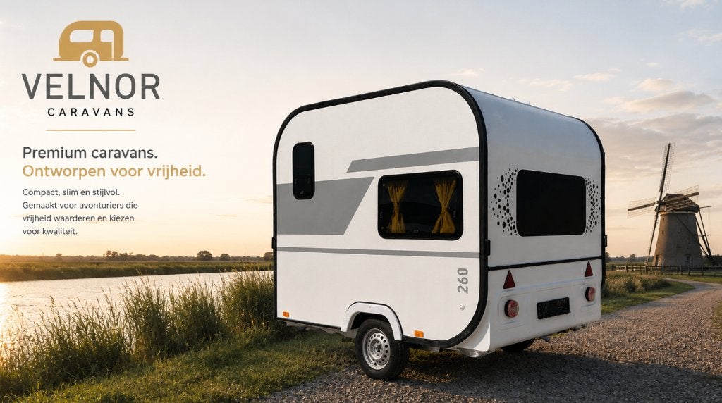 Nieuwe caravan - direct leverbaar - 2.60 x 2.20 meter, Caravans en Kamperen, Caravans, Overige merken, Standaardzit, Kluisje, Overige typen