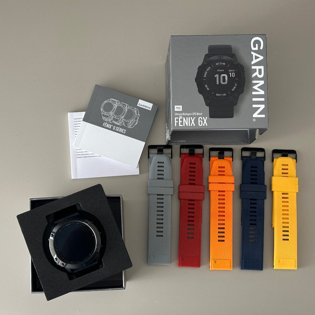 Garmin Fenix 6X Pro 51mm – Compleet & in topstaat, Zwart, Garmin, Ophalen of Verzenden, Zo goed als nieuw