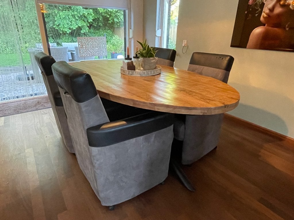 Gratis afhalen 4 eetkamerstoelen, Ophalen, Gebruikt, Vier, Stof