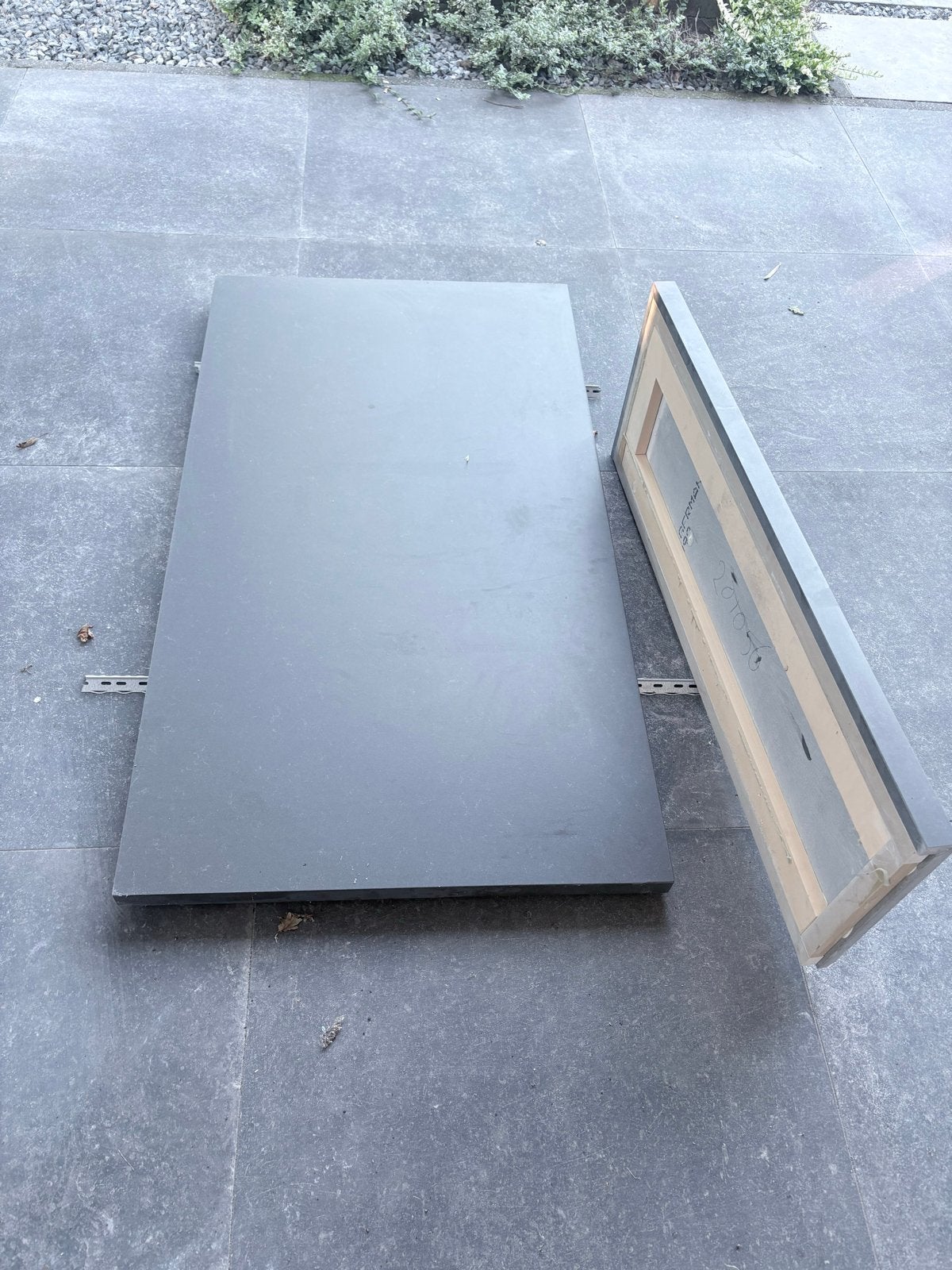 T.e.a.b Zwart keramiek blad 135x75 /102,5x37,5 onbeschadigd, Huis en Inrichting, Tafelonderdelen, Ophalen, Overige materialen