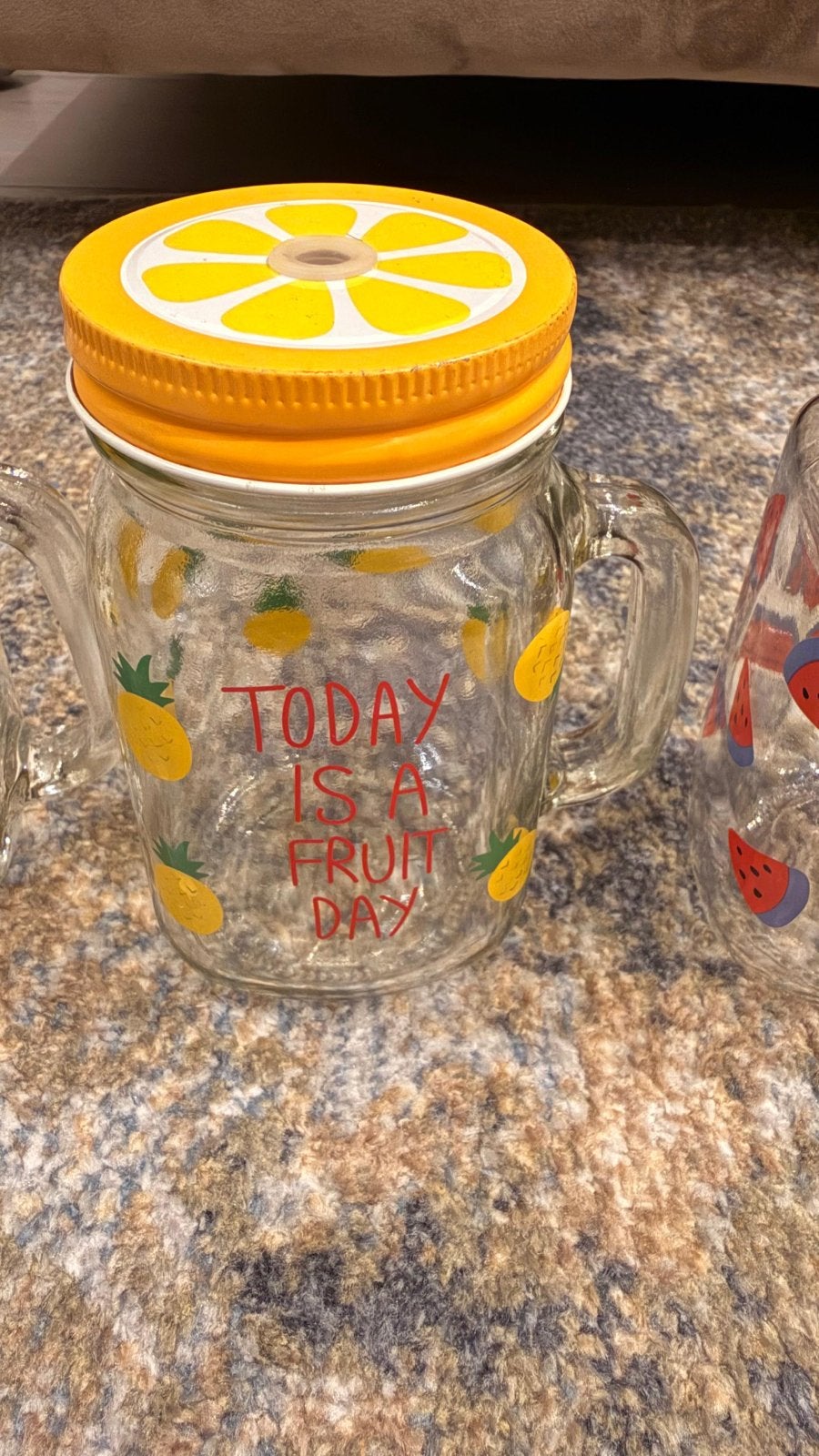 Maison Jr. Fruit Mason Jars - Set van 4, Ophalen of Verzenden, Meerkleurig, Riviera Maison, Glas