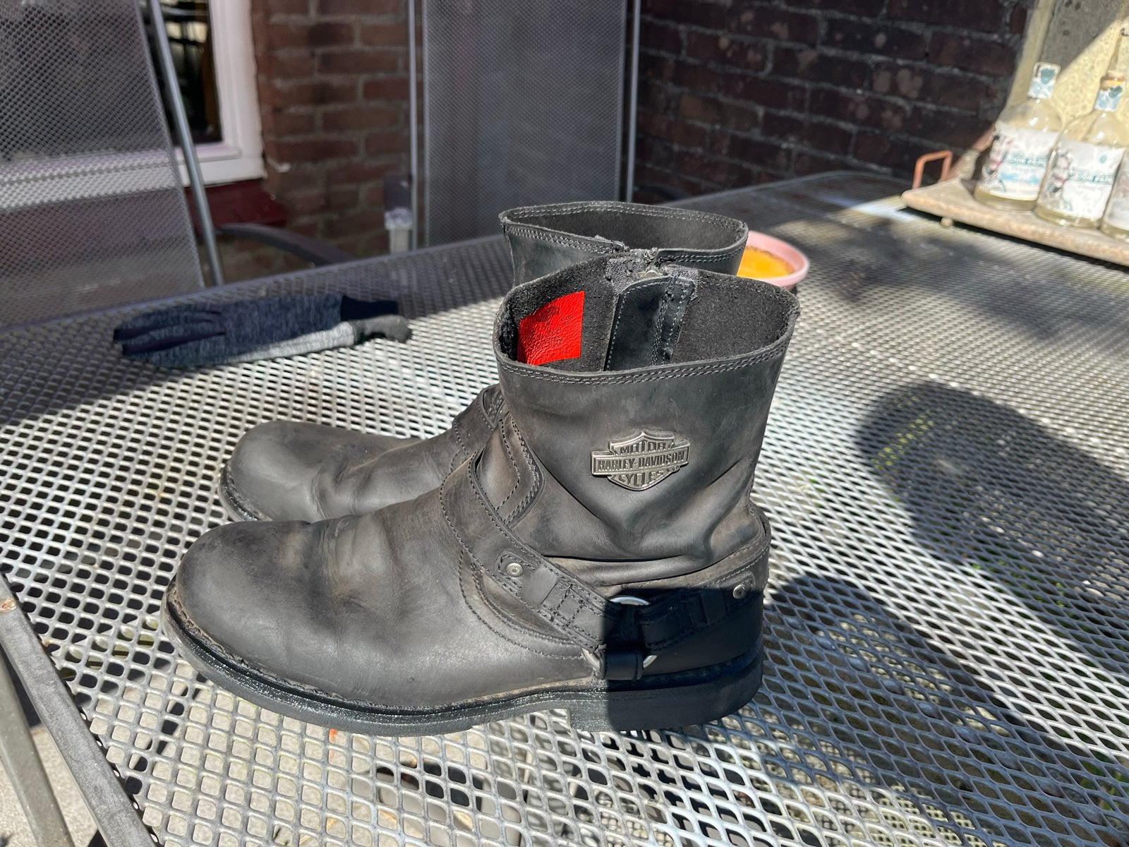 Harley Davidson Scout motorlaarzen Maat 45 Zwart leer, Ophalen of Verzenden, Gedragen, Zwart, Boots