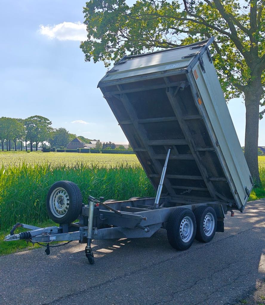 3 zijdige kipper hoge borden aanhanger 180x300 2600kg, Ophalen, Gebruikt, ., TOP