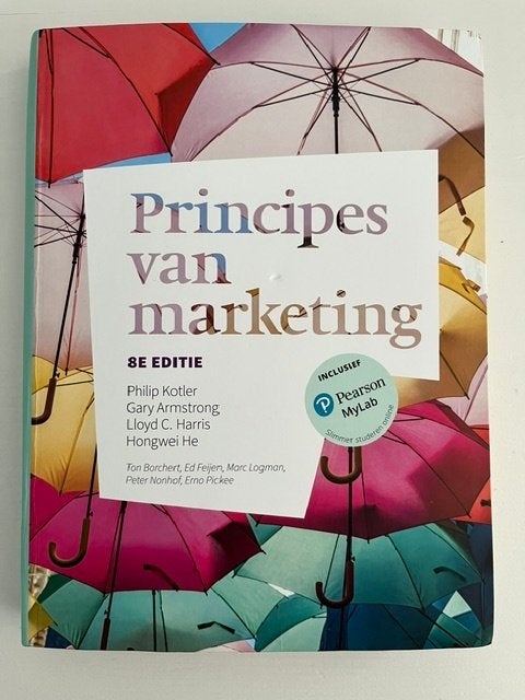 Principes van marketing, 8e editie Philip Kotler e.a., Boeken, Diverse auteurs, Zo goed als nieuw, Alpha, HBO
