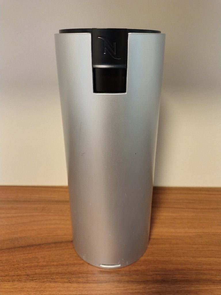 Nespresso Recycling container  bin/ bak - Zilver/Zwart, Nespresso, Ophalen of Verzenden, Zo goed als nieuw, Capsulehouder