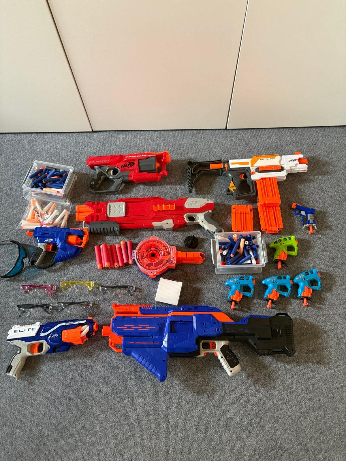 Grote Nerf Blaster Collectie met Accessoires en Darts, Ophalen of Verzenden, Gebruikt