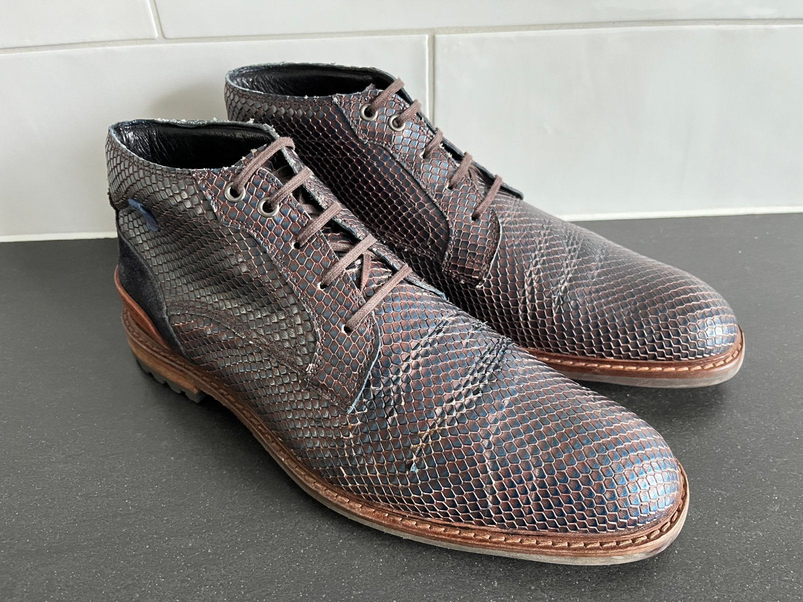 Floris van Bommel herenschoenen maat 8 / 42 H, Floris van Bommel, Overige kleuren, Boots, Floris van Bomme