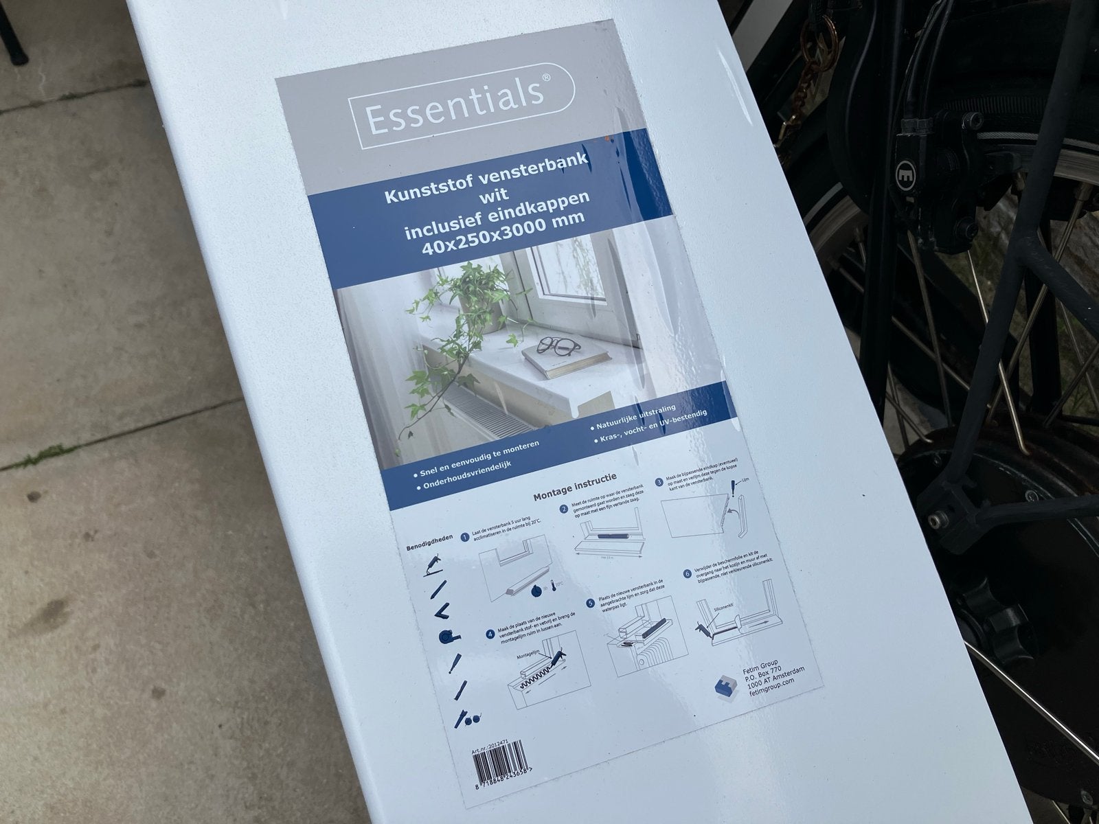 Nieuwe vensterbank wit, 2950 mm lang, Ophalen, Minder dan 80 cm, Overige typen, Nieuw