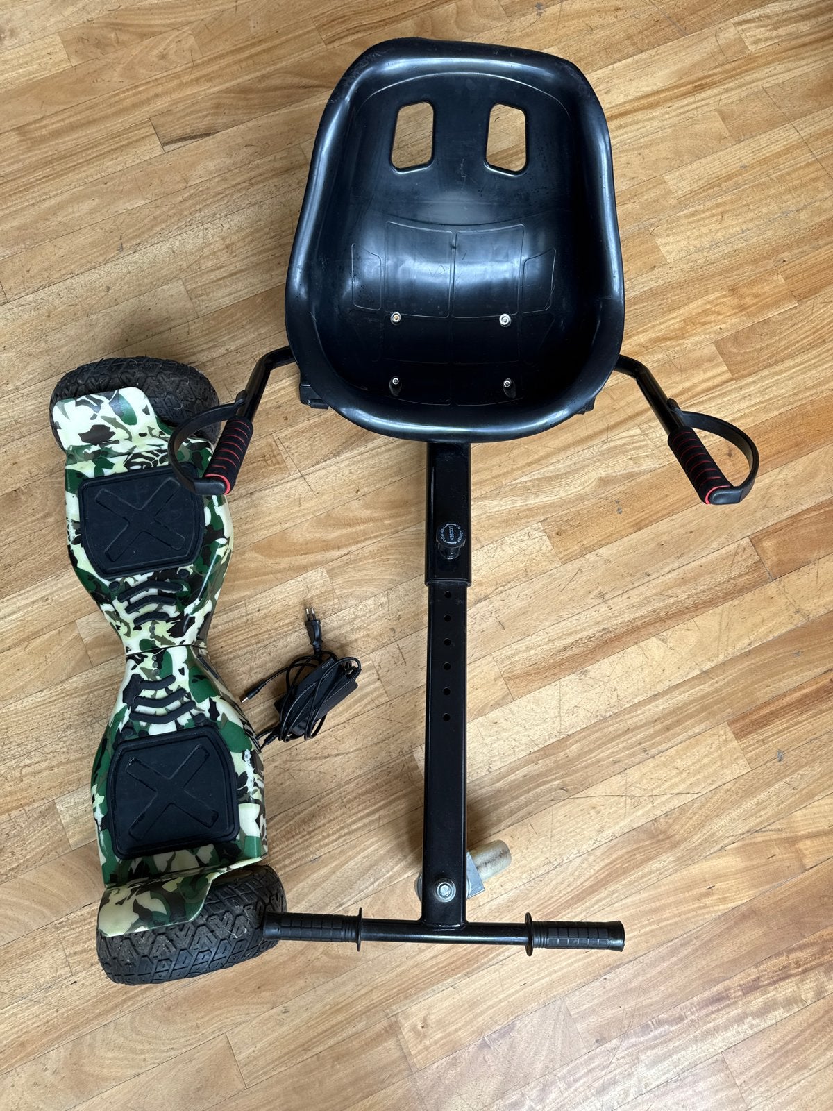 Hoverboard met zitje - Camouflage en off-road, Ophalen of Verzenden, Gebruikt, Overige typen
