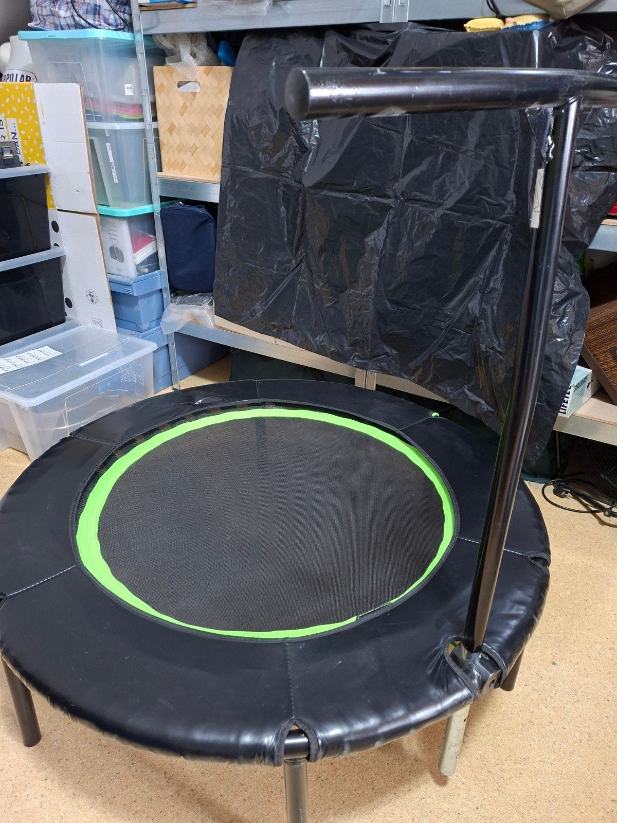 Mini trampoline met handvat - ideaal voor fitness, Ophalen, Zo goed als nieuw