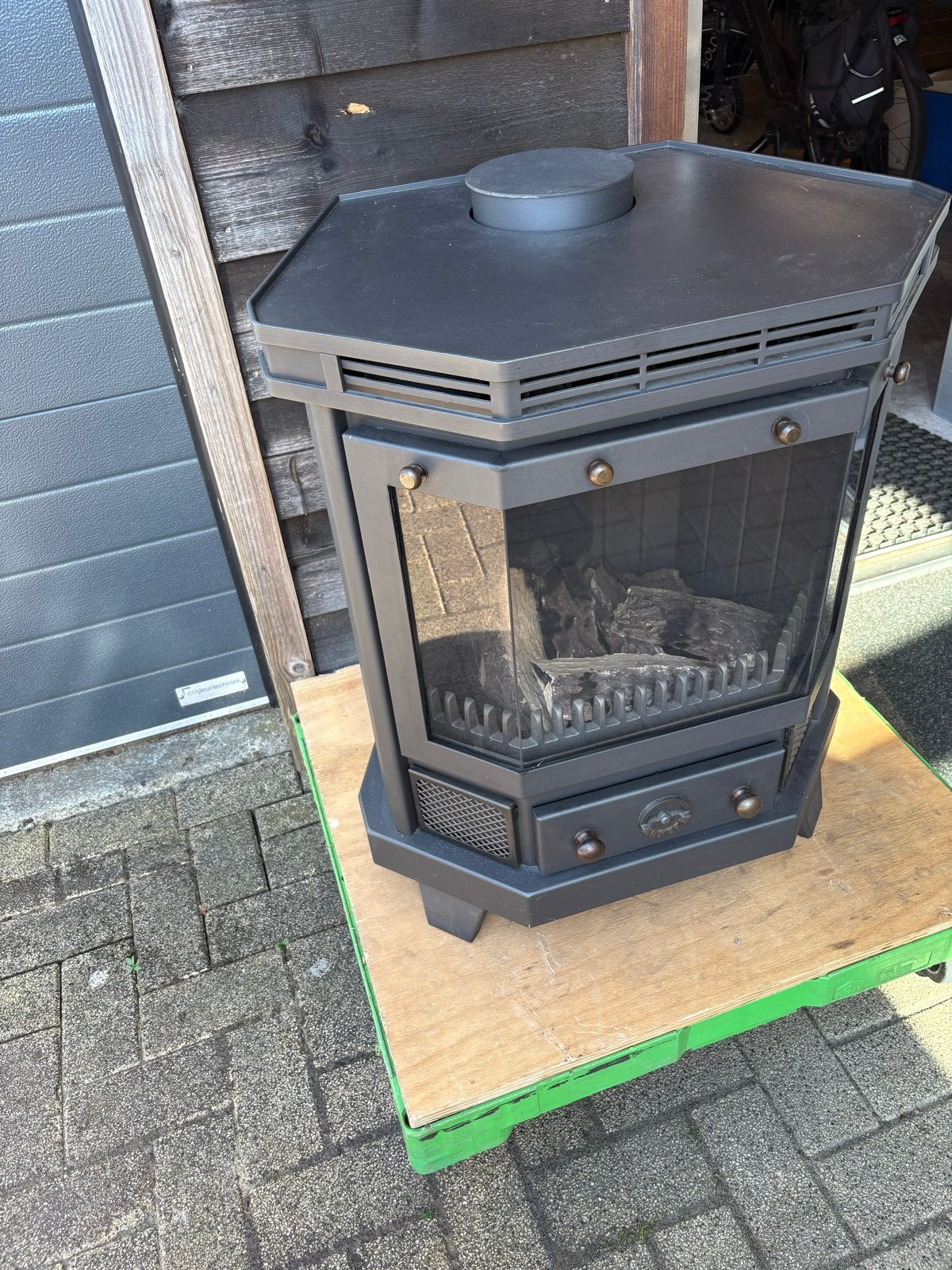 Barbas Gashaard Aardgas - Vrijstaande Haard, Ophalen, Zo goed als nieuw, Vrijstaande haard, Gashaard