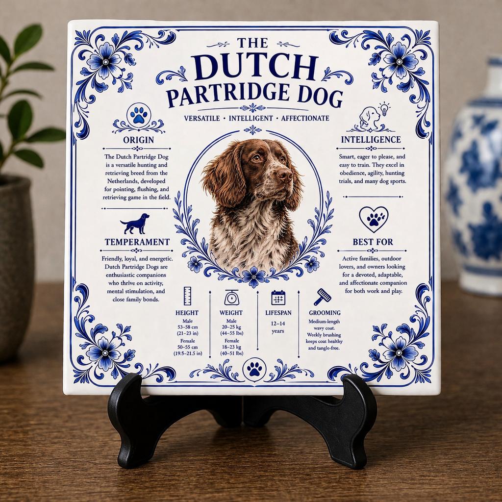 Drentsche Patrijshond - Infographic Tegel, Verzenden, Nieuw