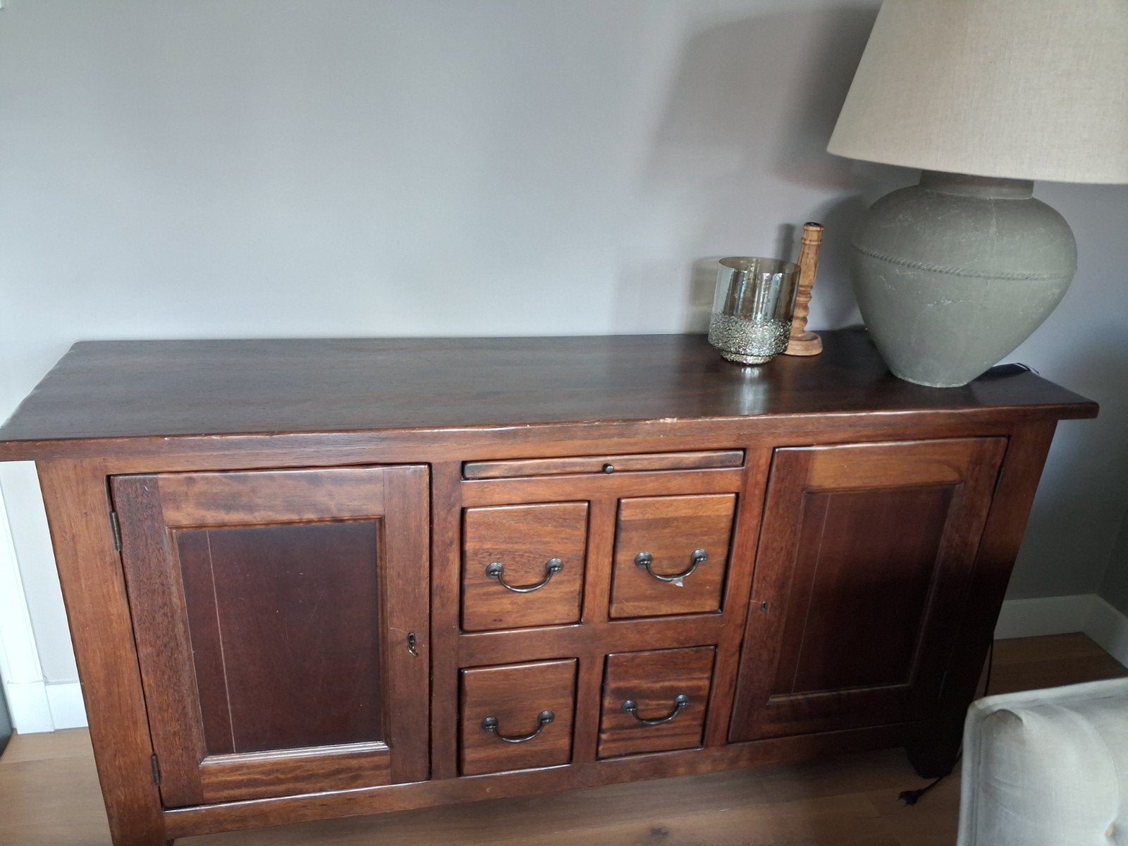 dressoir, Ophalen, Gebruikt, 150 tot 200 cm, Teakhout