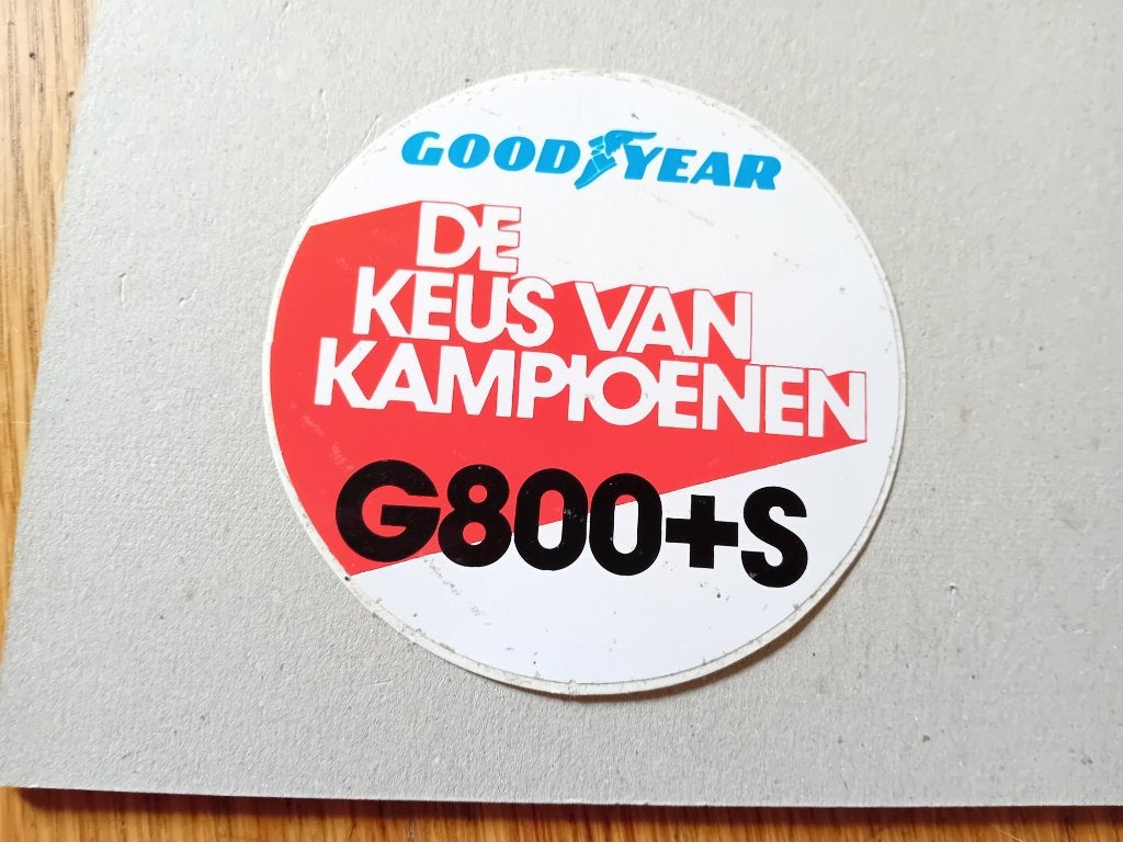 Goodyear Benelux sticker G800+S De keus van Kampioenen 10cm, Ophalen of Verzenden, Zo goed als nieuw, Bedrijf of Vereniging