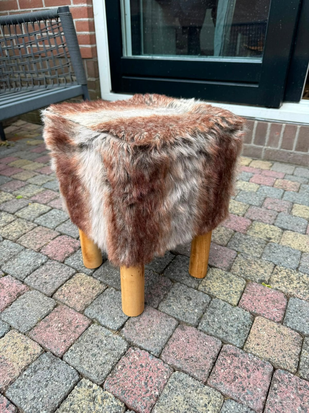 Krukje met vacht, Huis en Inrichting, Ophalen, Zo goed als nieuw, Hout