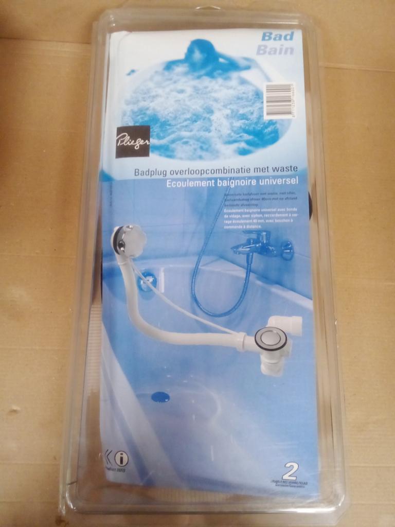 Badplug overloop combinatie met waste, Ophalen of Verzenden