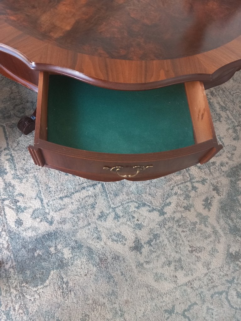 Gebruikte mahonie houten salontafel met lades, Huis en Inrichting, Tafels | Salontafels, Ophalen, 50 – 75, Gebruikt, Klassiek