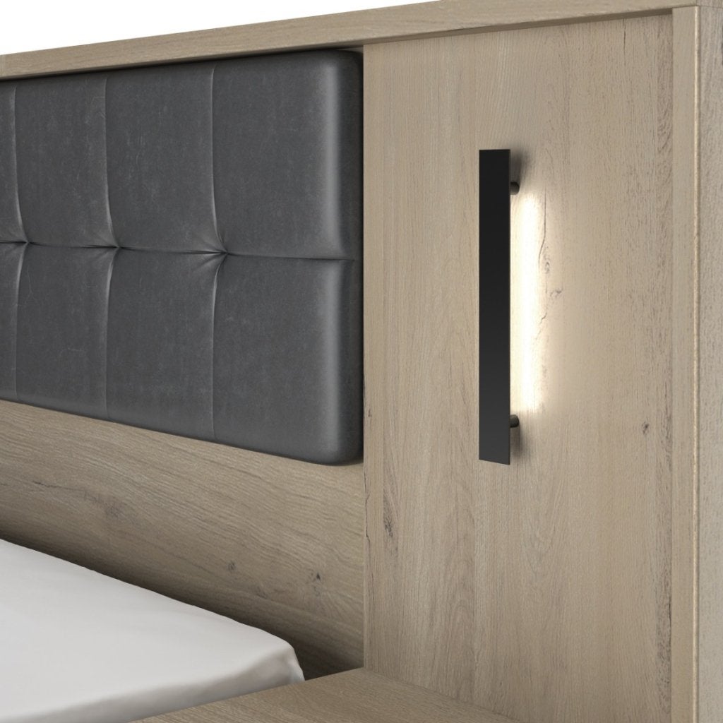Maximin 2-persoonsbed met hoofdbord en nachtkastjes, Huis en Inrichting, Slaapkamer | Bedden