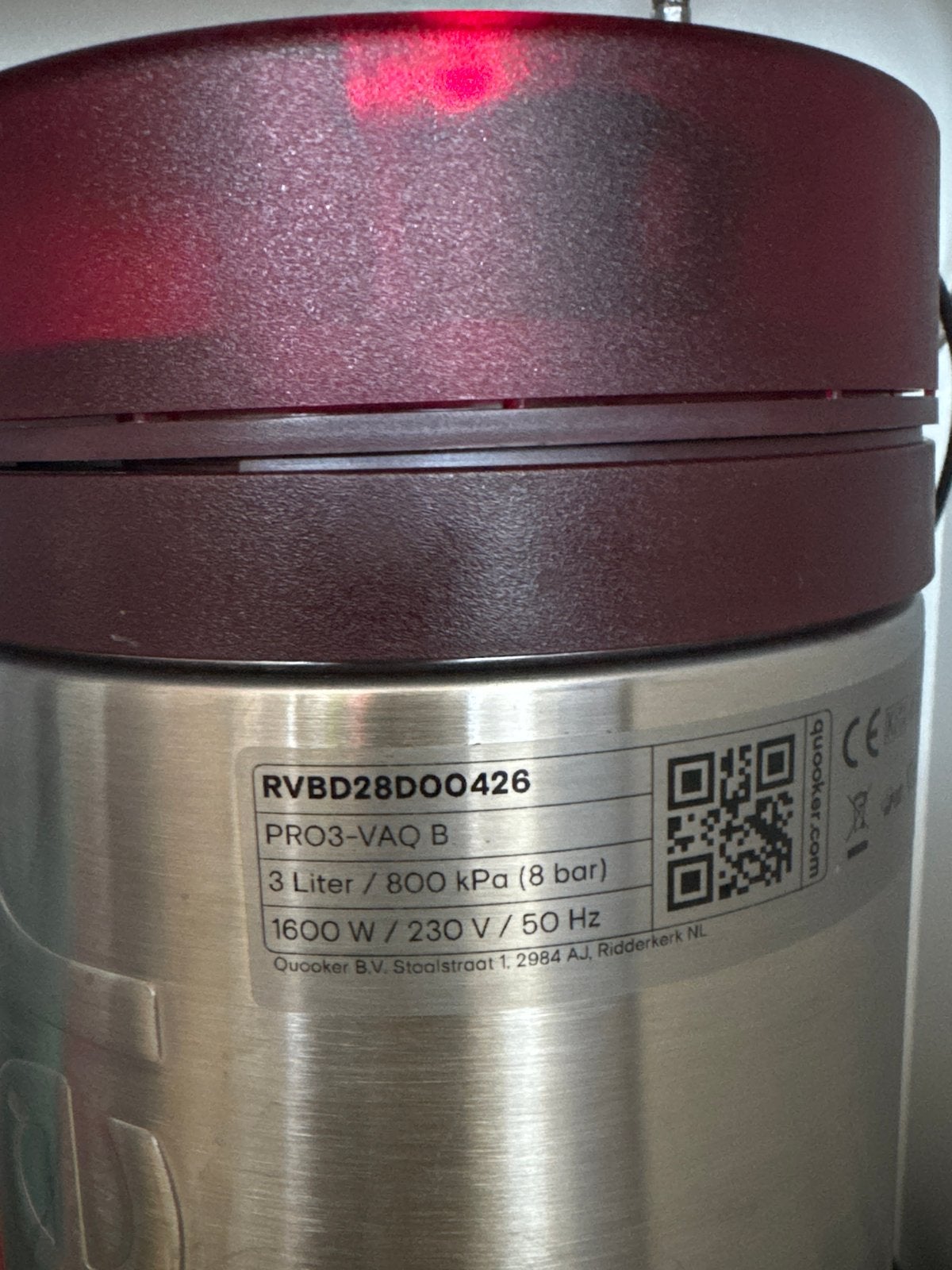 Quooker PRO3-VAQ 3 Liter + Kraan RVS, Ophalen, Gebruikt