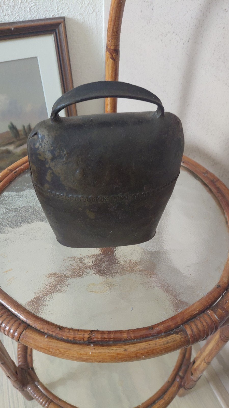 Oude Oostenrijkse koebel, 75+ jaar oud, 15 cm, 930 gram, Ophalen of Verzenden