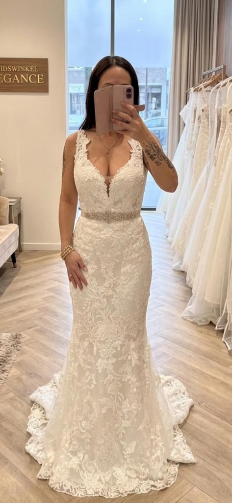 Helw mooie trouwjurk maat 32 🩷, Kleding | Dames, Trouwkleding en Trouwaccessoires, Verzenden, Zo goed als nieuw, Wit, Trouwjurk