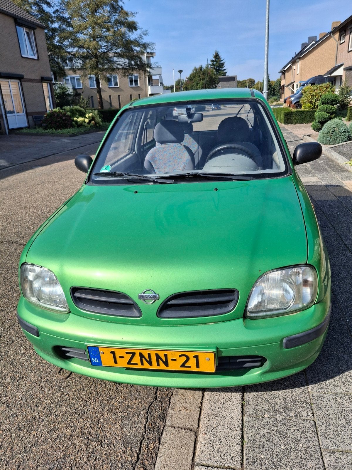 Te koop: Nissan Micra kleur groen bouwjaar 1998., 4 cilinders, Micra, Handgeschakeld, Particulier