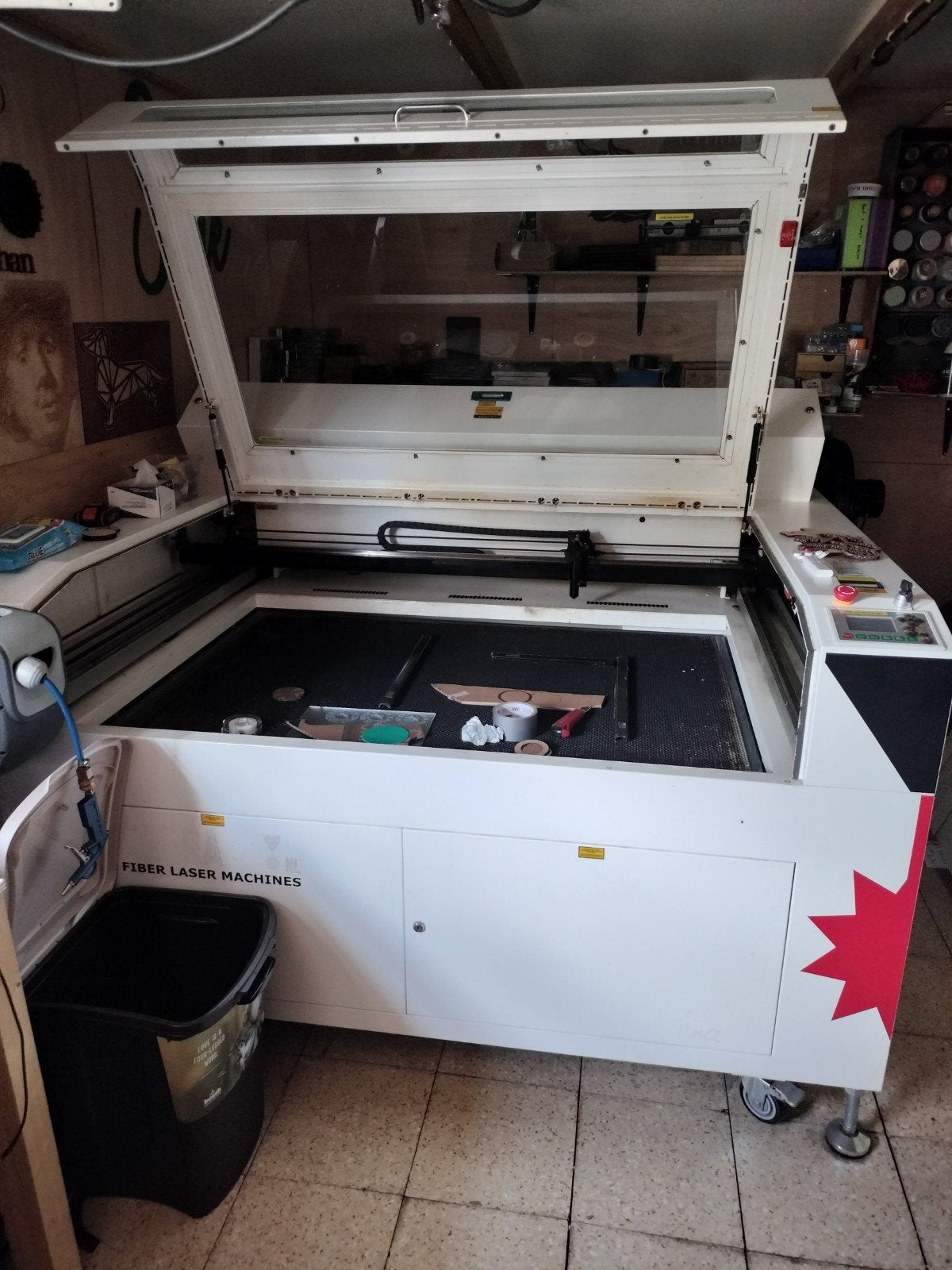 CO2 Lasermachine met accessoires, Ophalen, Zo goed als nieuw