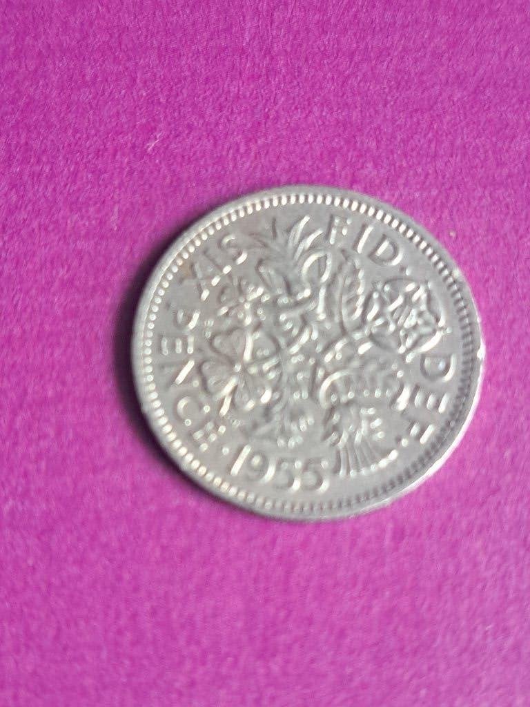 1955 Engeland 6 pence Elizabeth II, Postzegels en Munten, Verzenden, Overige landen, Losse munt