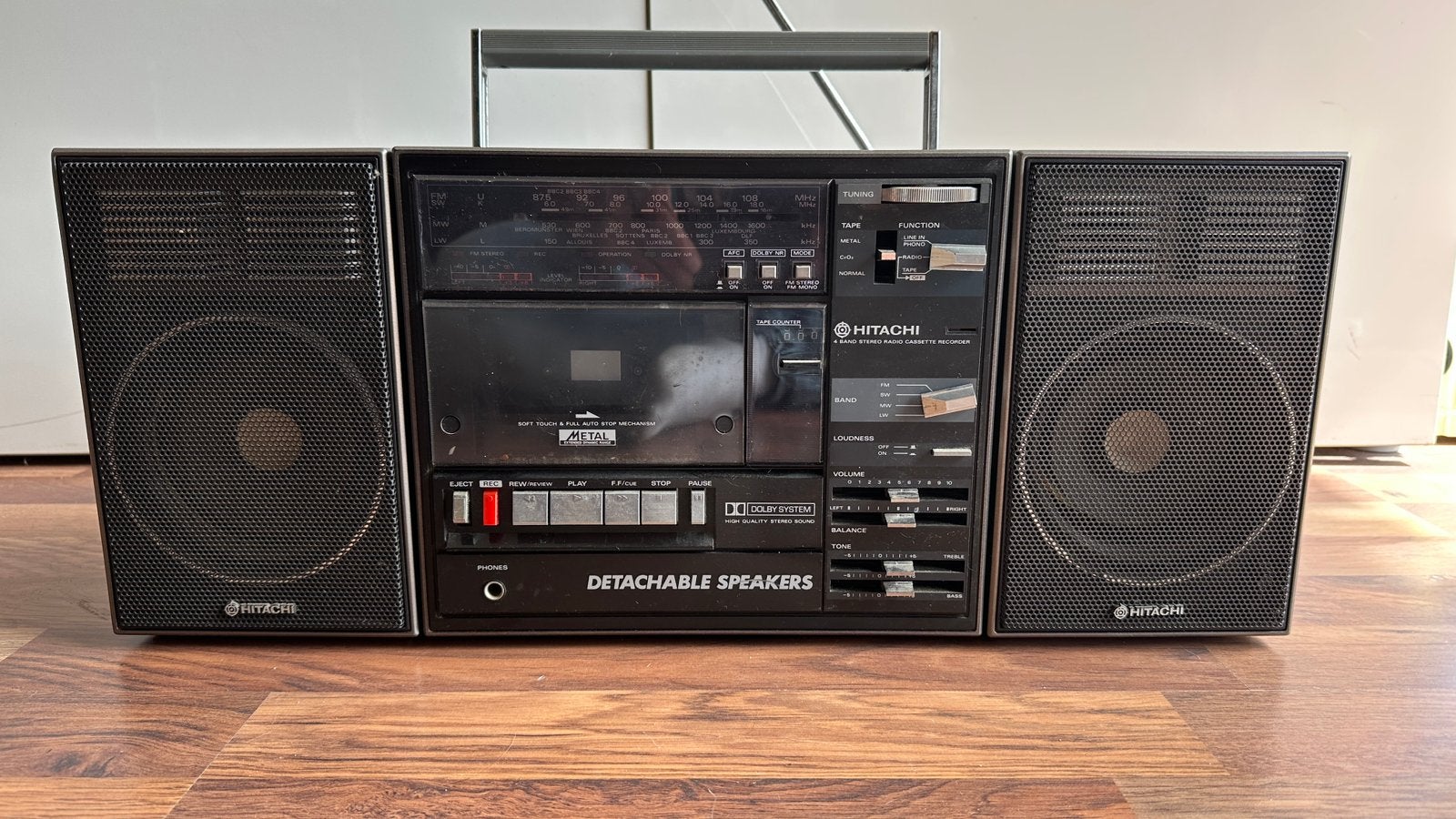 HITACHI TRK-9300EZ boombox ghettoblaster, Audio, Tv en Foto, Stereo-sets, Ophalen, Gebruikt, Overige merken