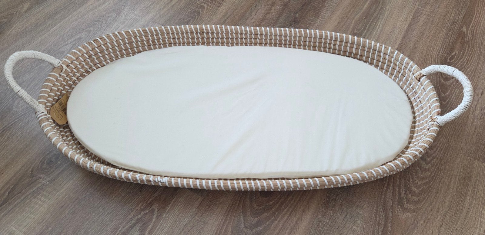 Mooie rieten Mozes verschoonmand met matrasje, Ophalen of Verzenden, Zo goed als nieuw