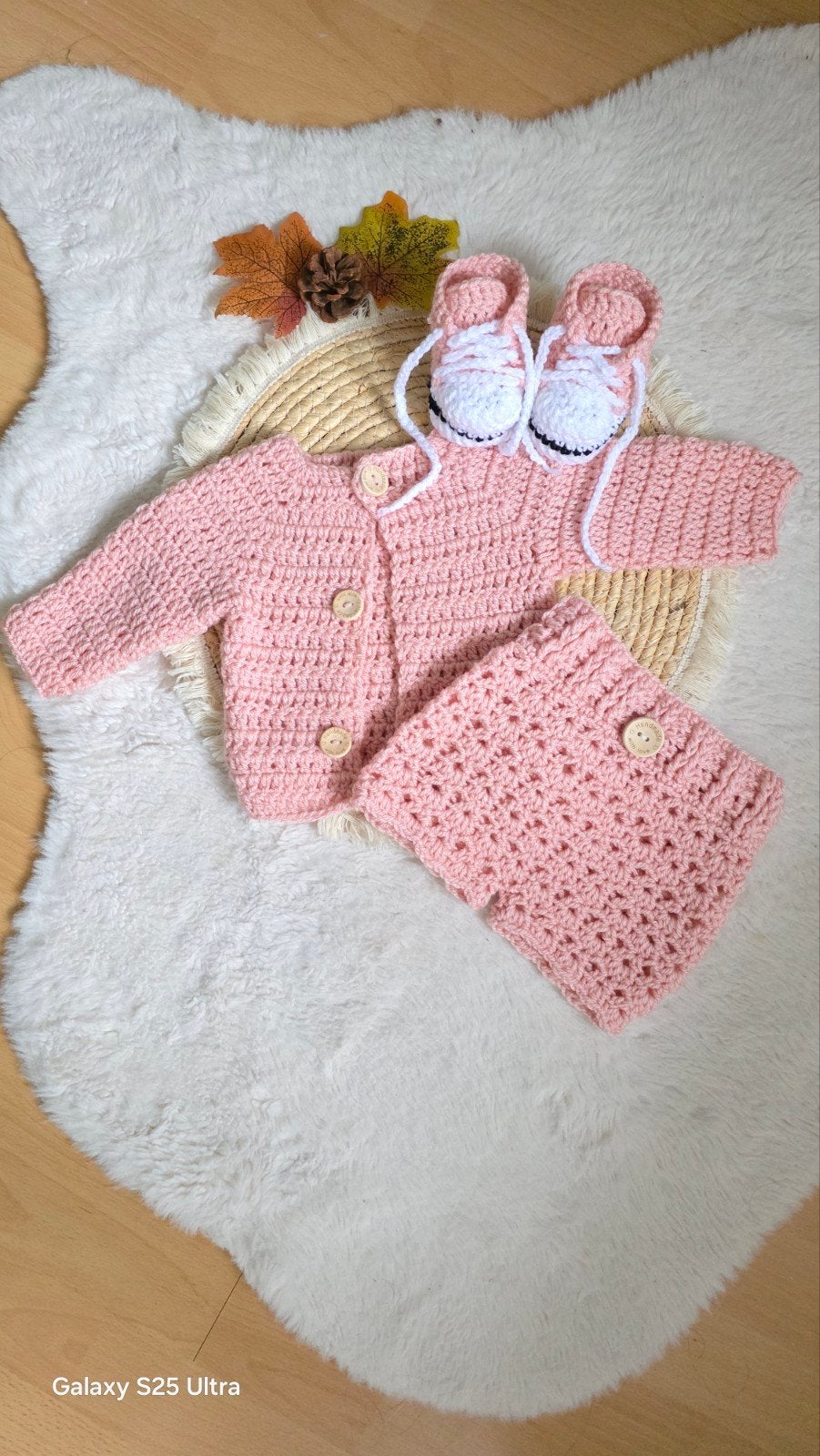 Set for baby from 3-6 month handmade, Ophalen of Verzenden, Nieuw, Meisje, Schoentjes
