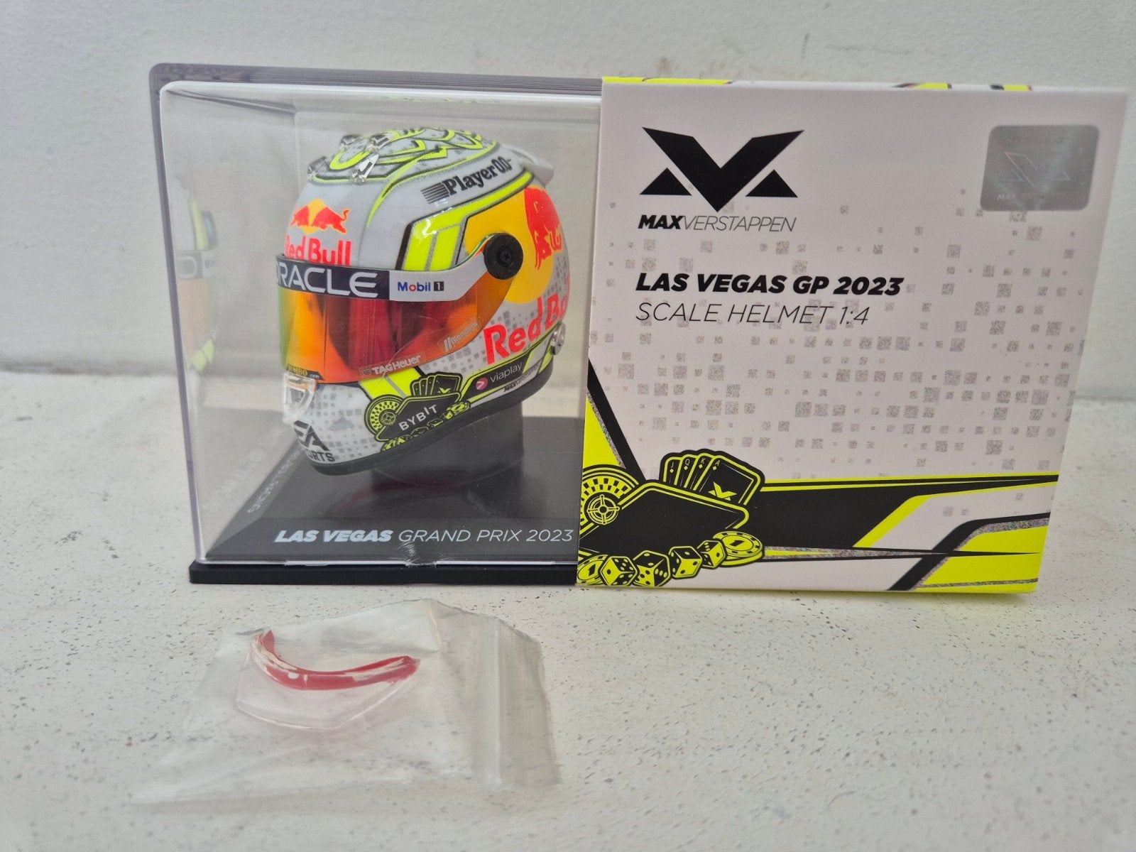 Max verstappen 1:4 las vegas helm 2023 redbull formule 1 f1, Verzamelen, Ophalen, Nieuw, Formule 1