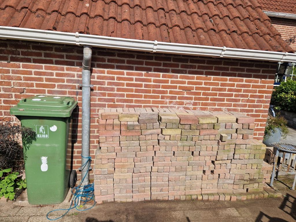 Sierbestrating +/- 10m2 gratis af te halen, Tuin en Terras, Tegels en Klinkers, Ophalen, Gebruikt, Beton, Klinkers