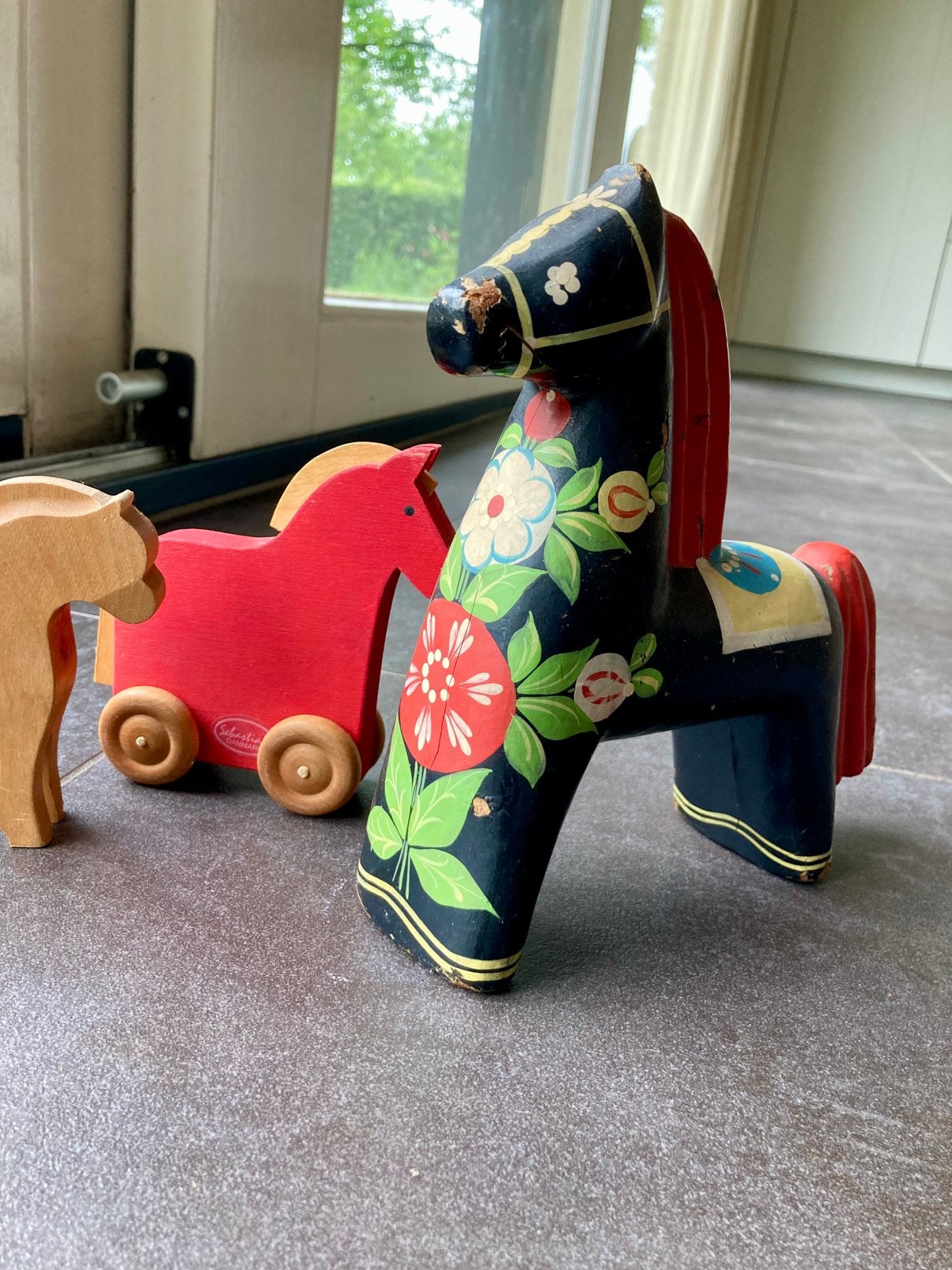 Dala paard en speelgoedpaarden, Gebruikt, Meerkleurig, Ophalen of Verzenden, Vintage