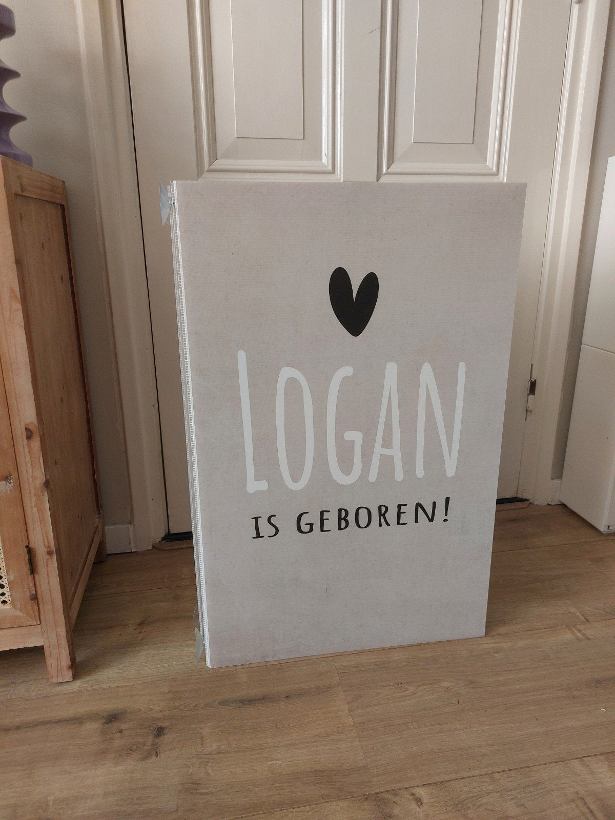 Geboortebord Logan - Zo goed als nieuw, Ophalen of Verzenden, Zo goed als nieuw, Geboortebord