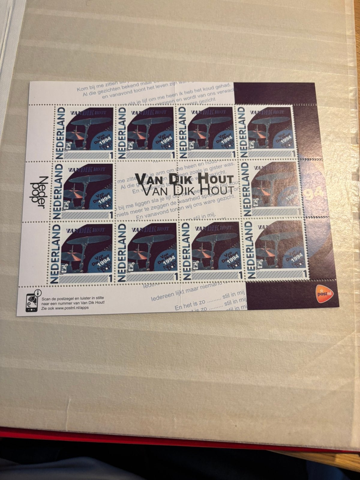 Persoonlijke postzegels Van Dik Hout velletje, Postzegels en Munten, Ophalen of Verzenden