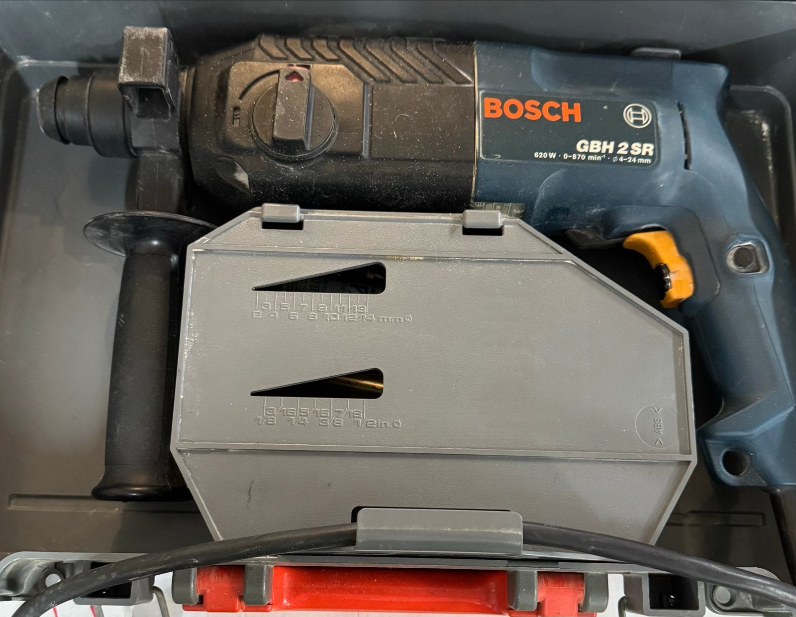 Bosch GBH 2 SR Boorhamer met SDS-plus en koffer, Boor- en/of Breekhamer, Ophalen of Verzenden, Klopboormechanisme, Gebruikt