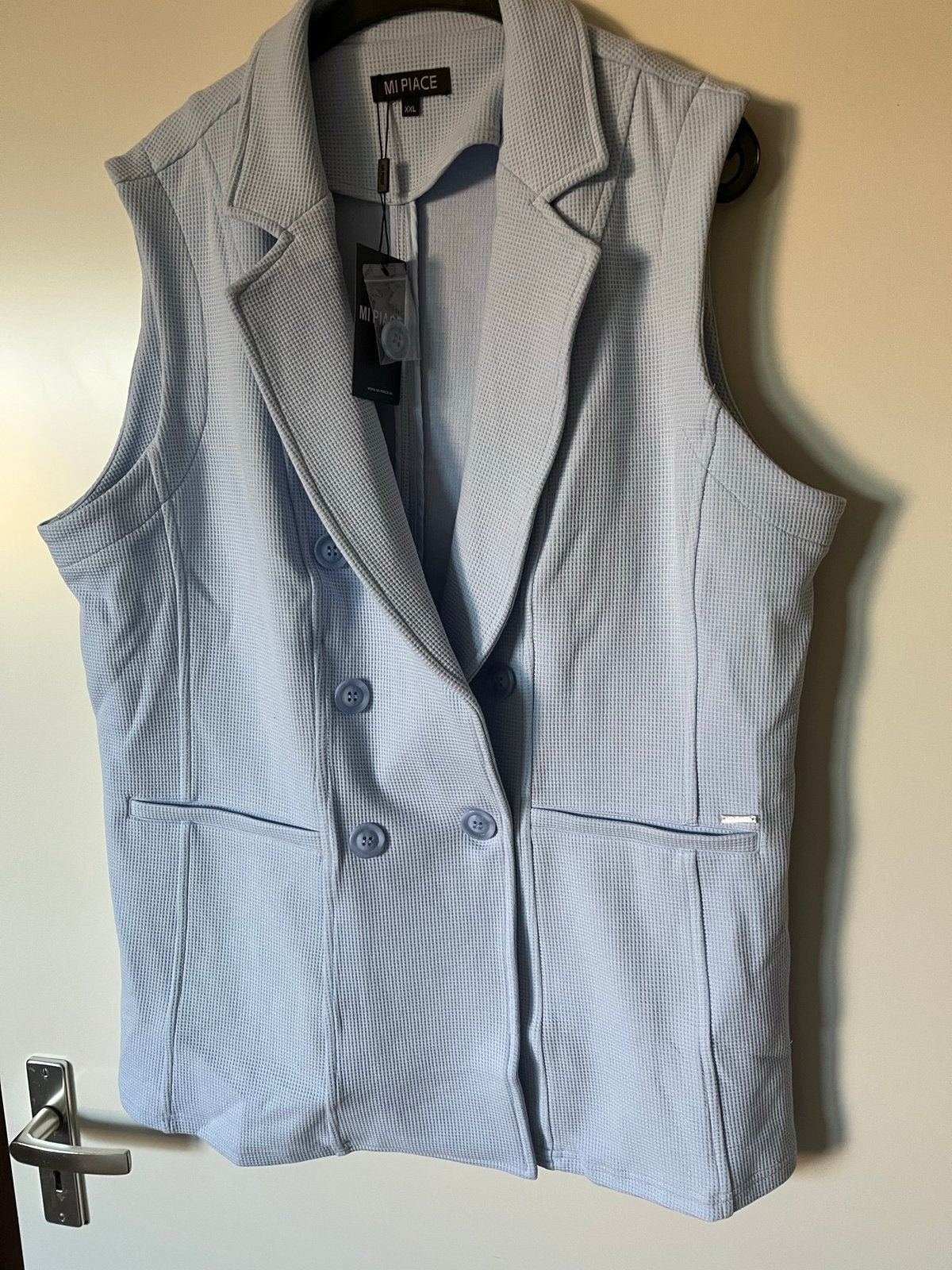 Nieuw Mi Piace Lichtblauwe Mouwloze Blazer XXL, Blauw, Maat 46/48 (XL) of groter, Nieuw, Ophalen of Verzenden