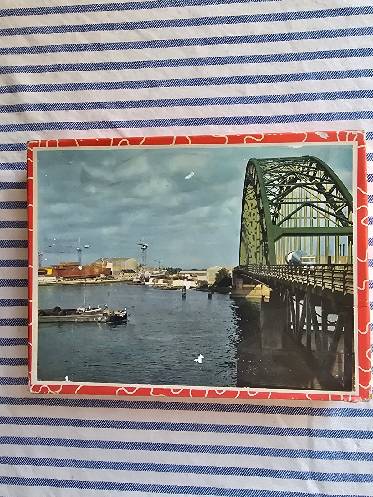 Vintage Legpuzzel 'Brug bij Alblasserdam', Ophalen, 10 tot 50 stukjes, Gebruikt, 6 jaar of ouder